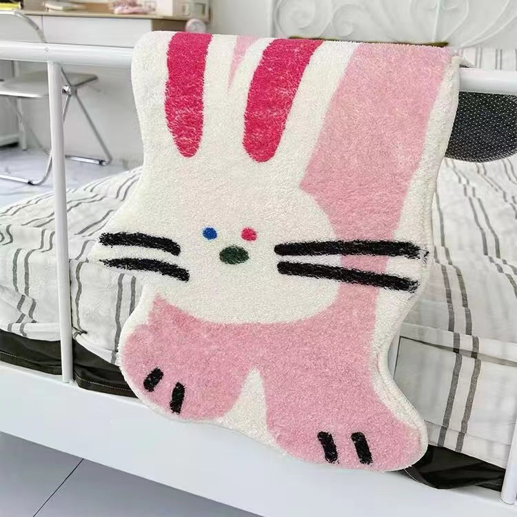 Pink Rabbit Rug