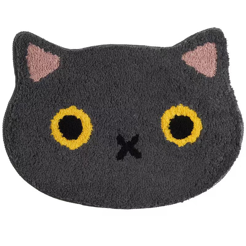 Blue Cat Head Rug