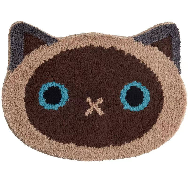 Siamese Cat Head Rug