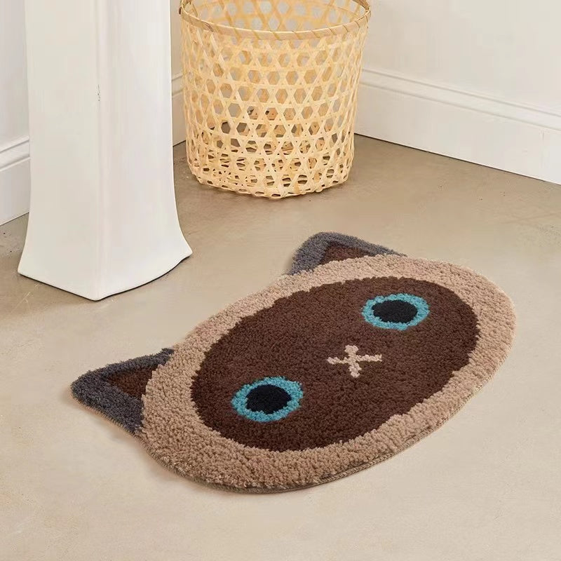 Siamese Cat Head Rug