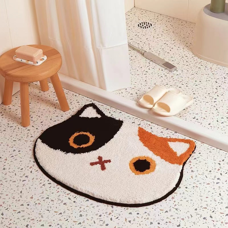 Red Persian Cat Head Rug