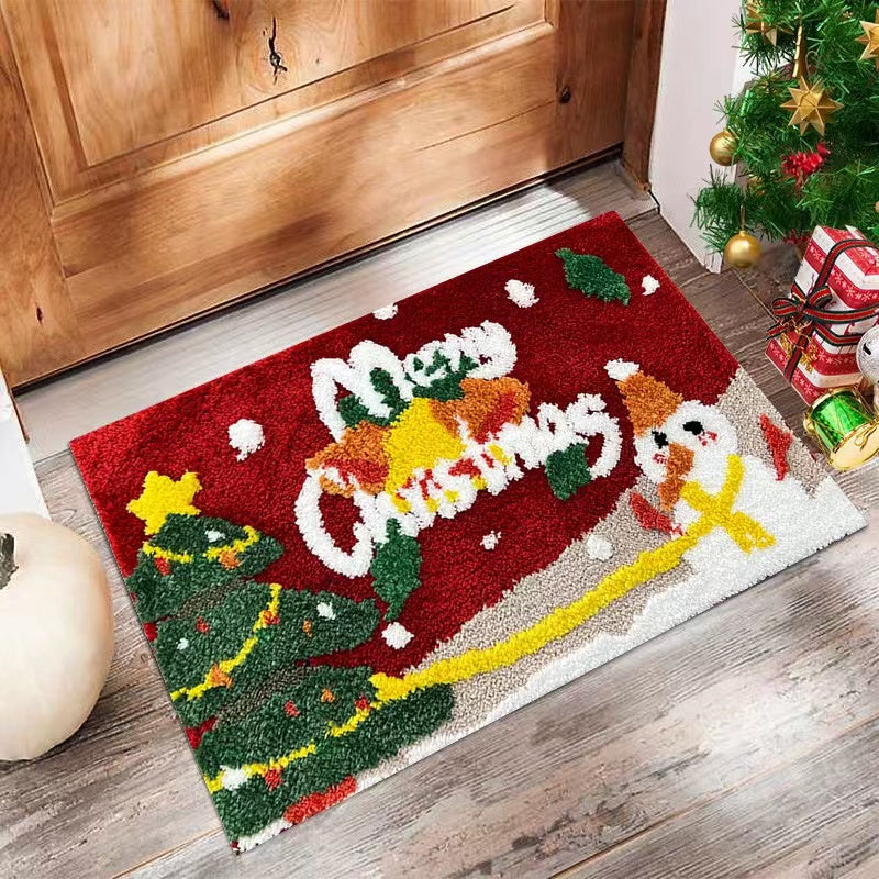 Merry Christmas Rug In Red