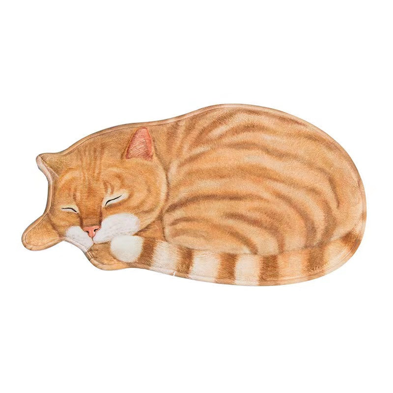 Sleeping Ginger Cat Rug