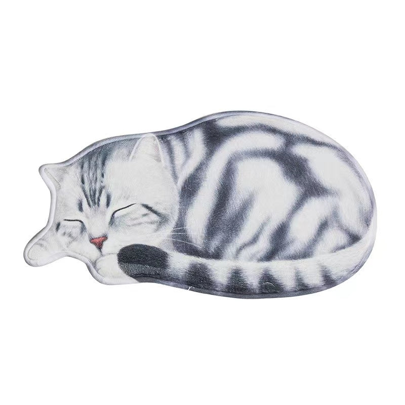 Sleeping Short-haired Cat Rug