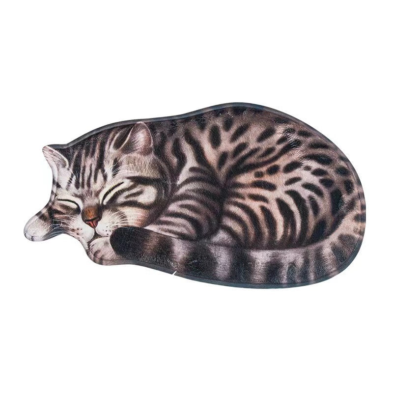 Sleeping Tabby Cat Rug