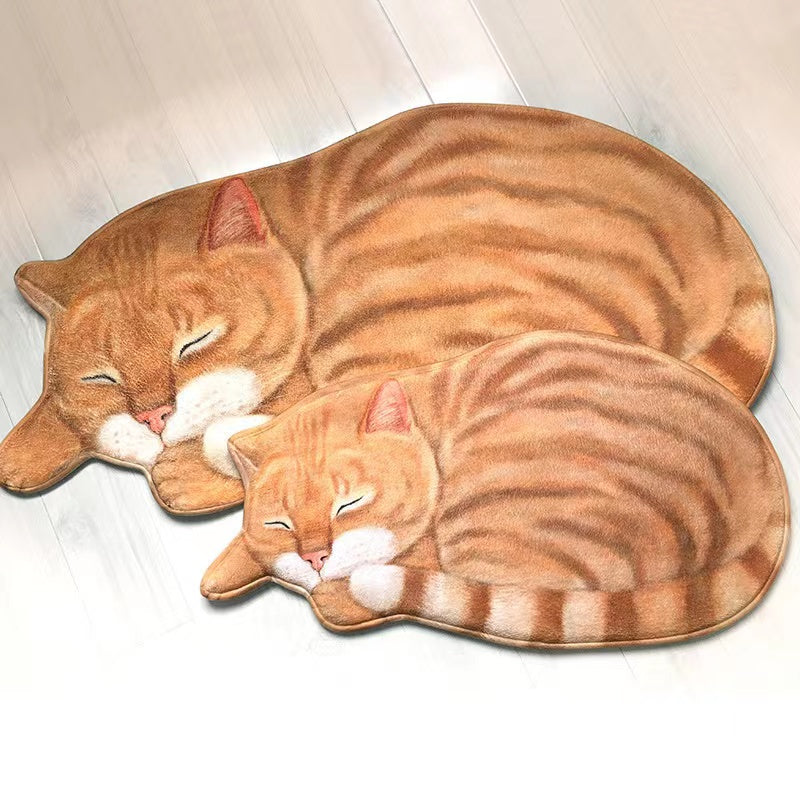 Sleeping Ginger Cat Rug