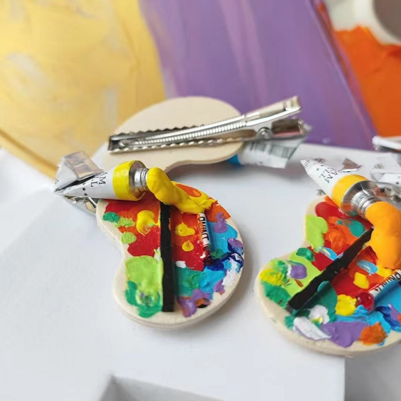 Paint Palette Hair Clip