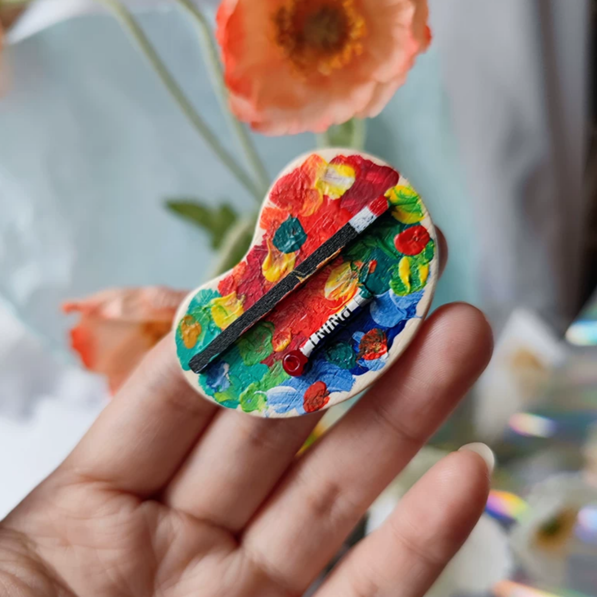 Paint Palette Hair Clip