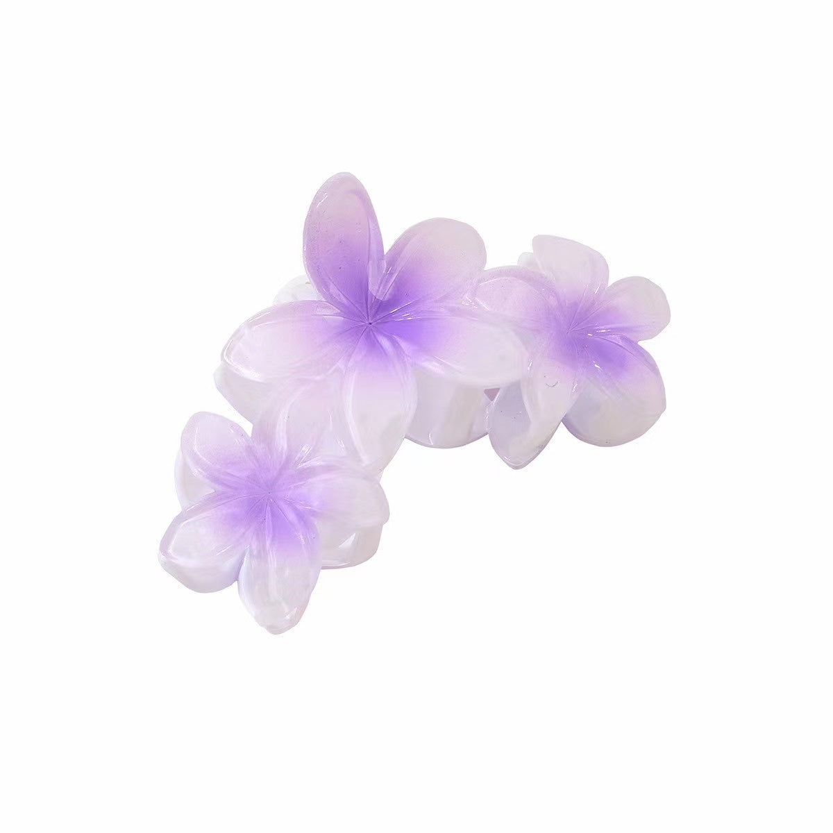 Violet Plumeria Hair Claw