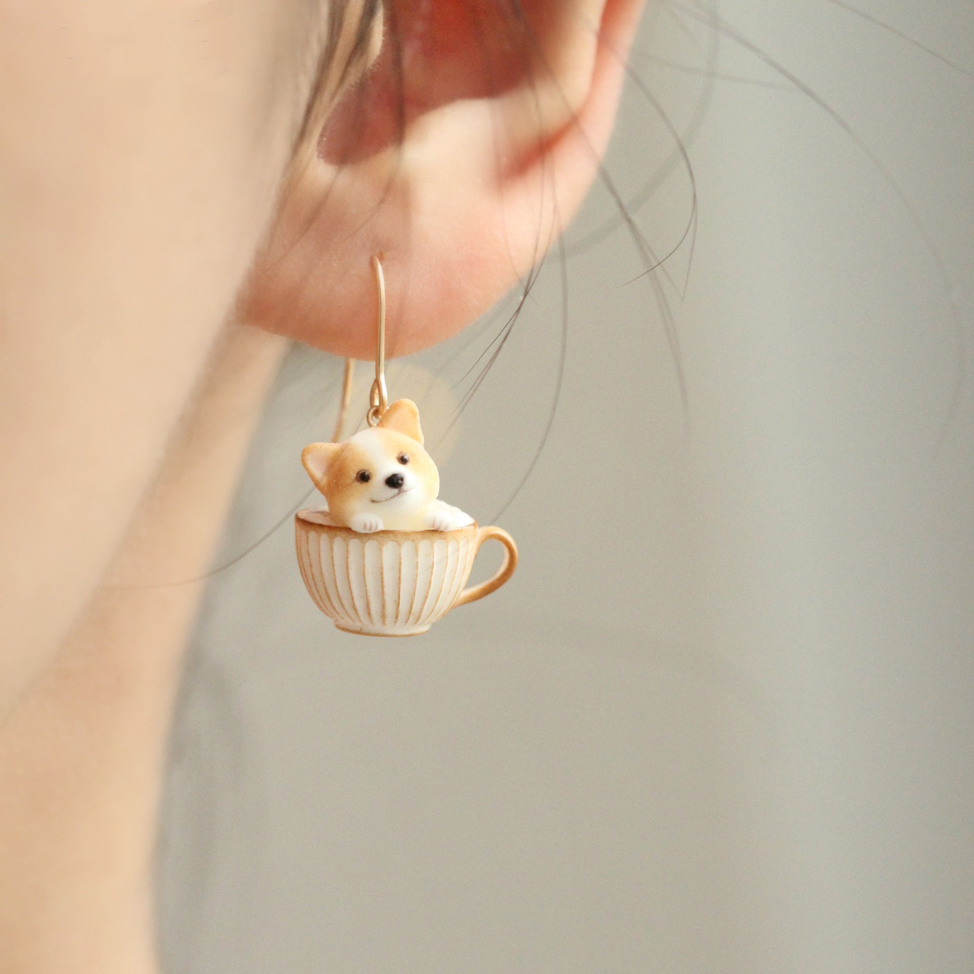 Corgi Cafe Earrings