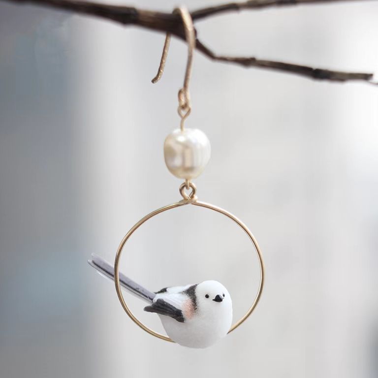 Fluffy Birds Earrings