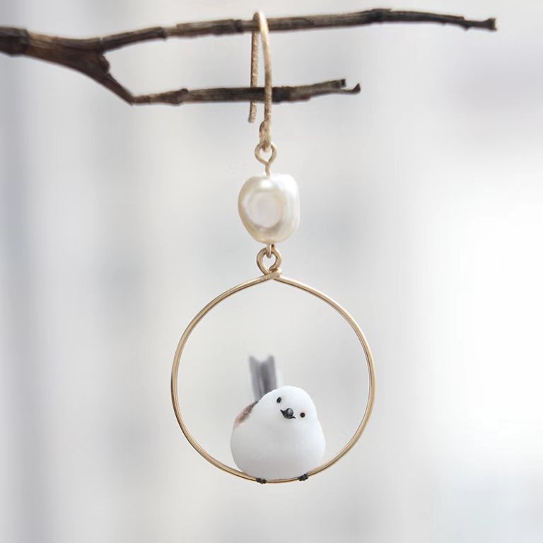 Fluffy Birds Earrings