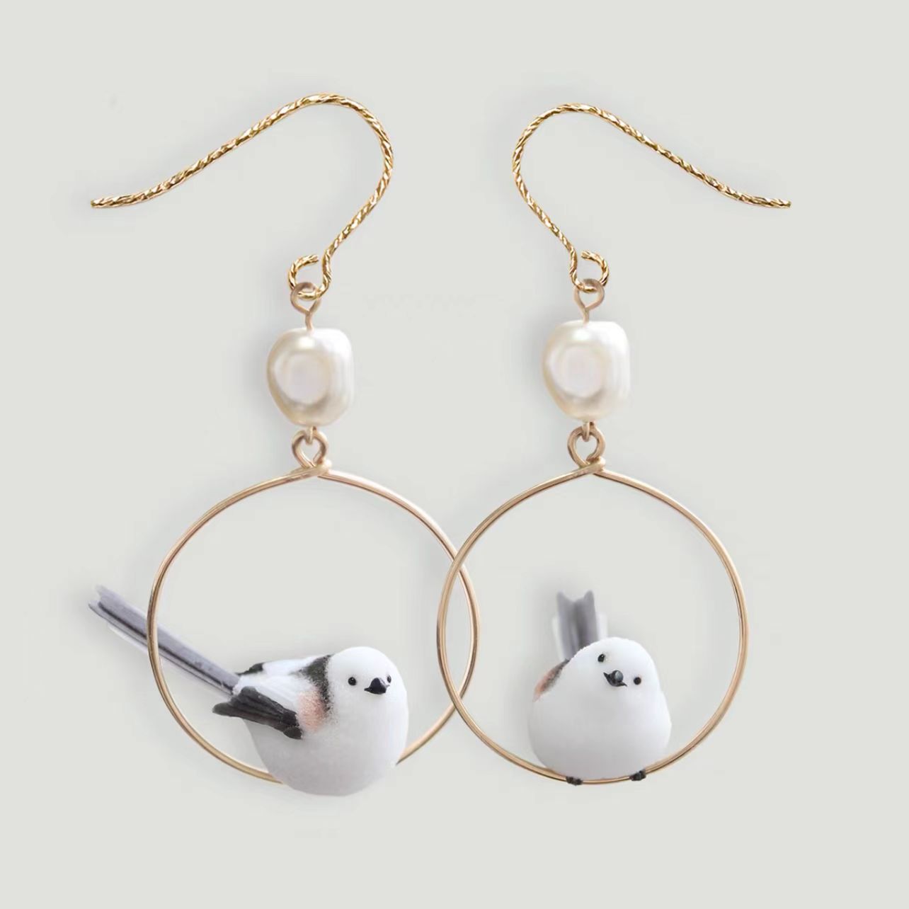 Fluffy Birds Earrings