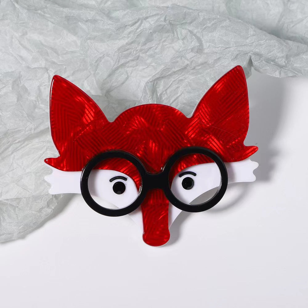 Red Fox Head Hair Clip