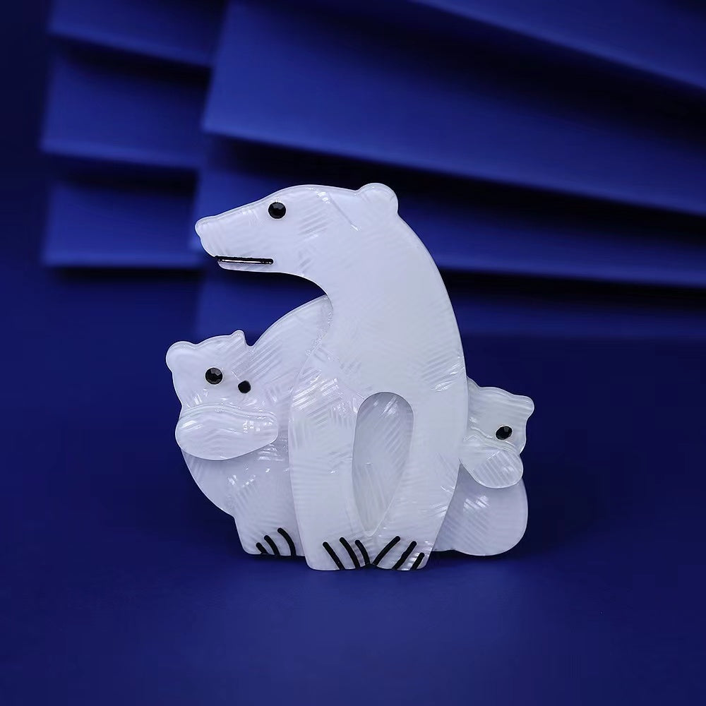 Polar Bears Hair Clip