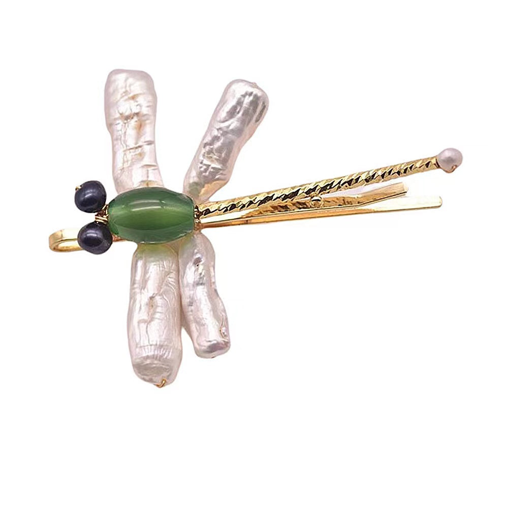 Pearl Dragonfly Hair Clip