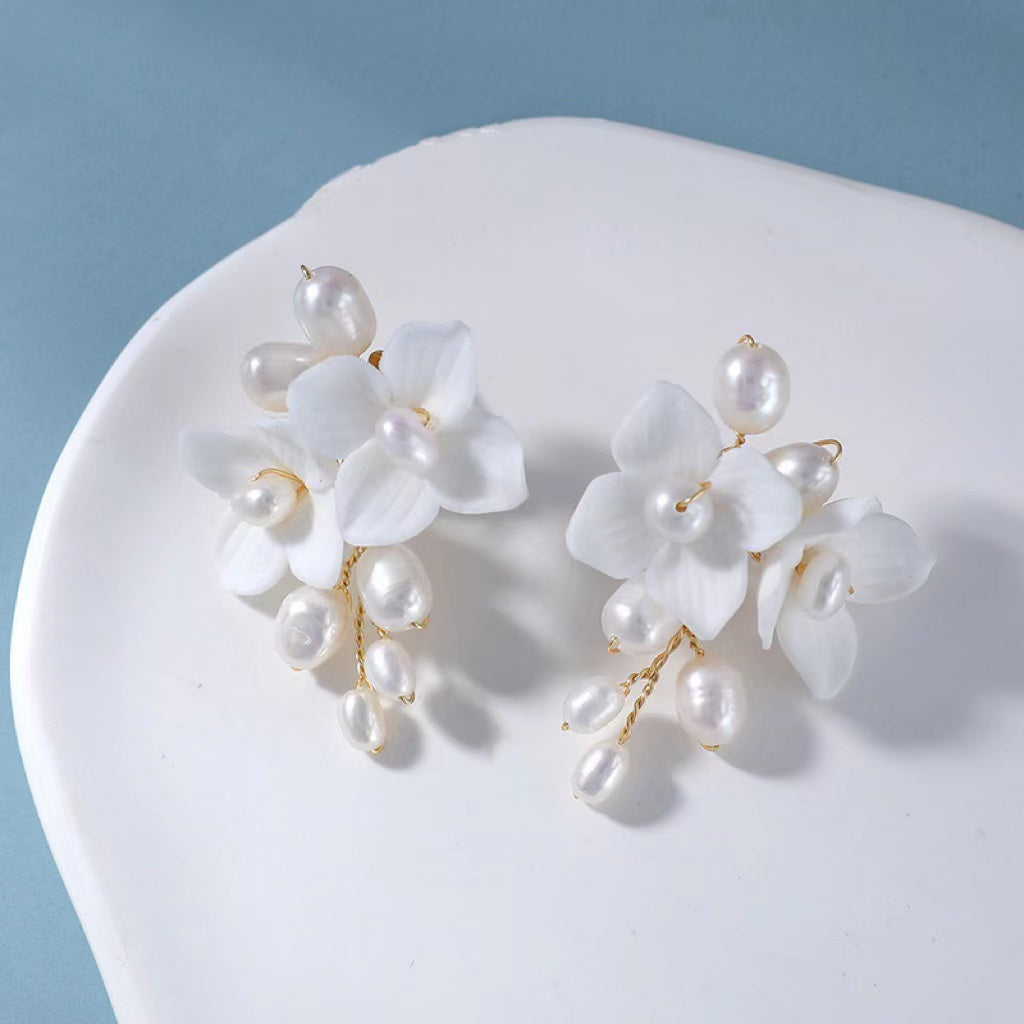 Ceramic Flowers Earrings