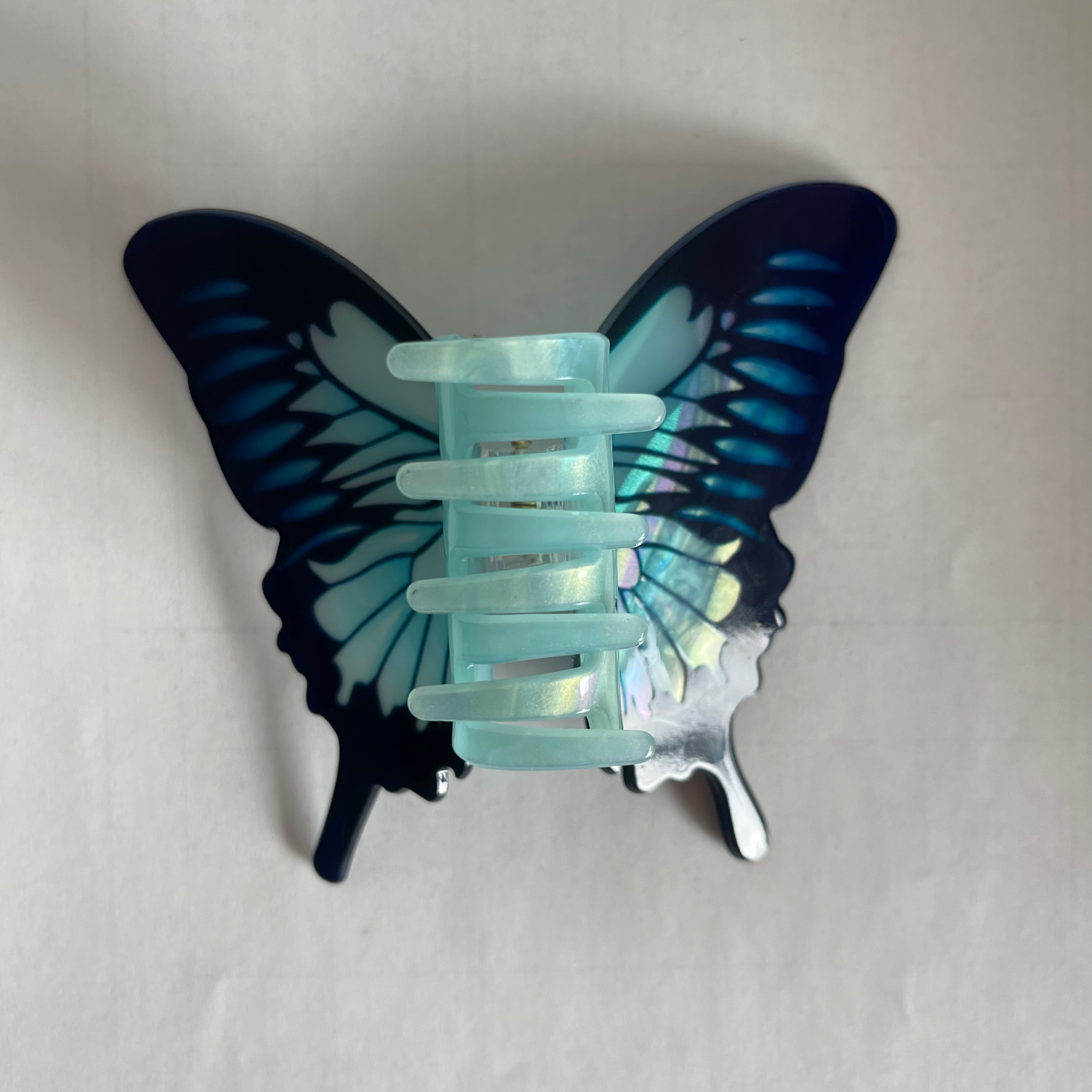 Peleides Blue Morpho Butterfly Hair Claw