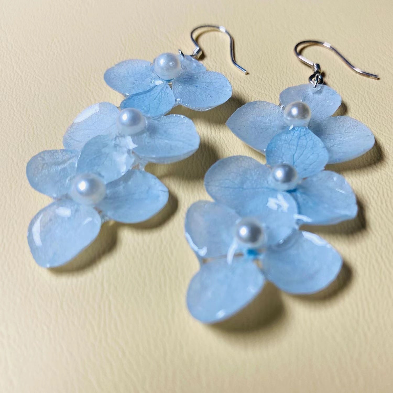 Blue Hydrangea Earrings