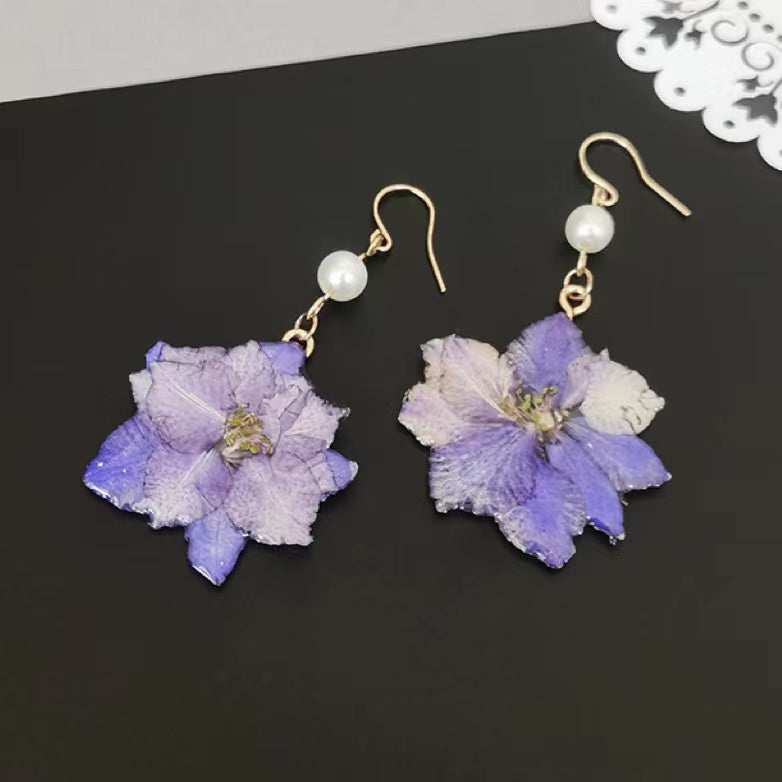 Larkspurs Earrings within Purple