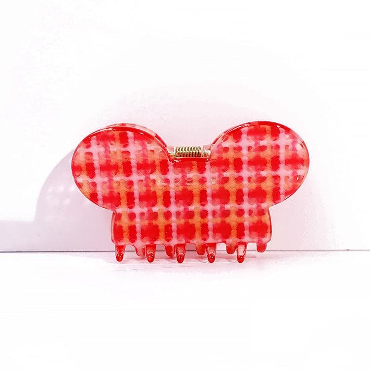 Mickey Mouse Plaid Hair Claw