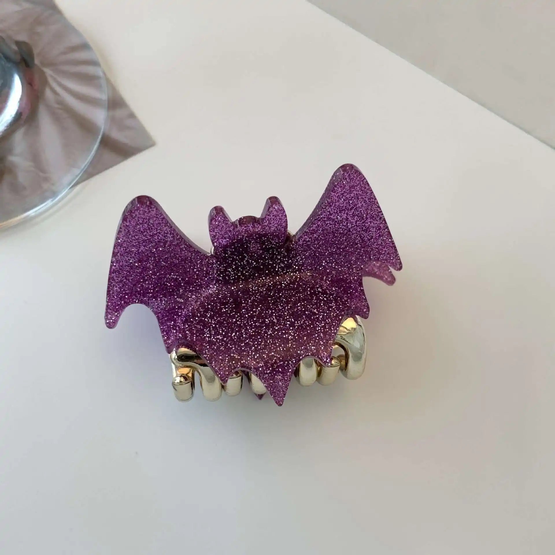 Bat Glitter Hair Claw