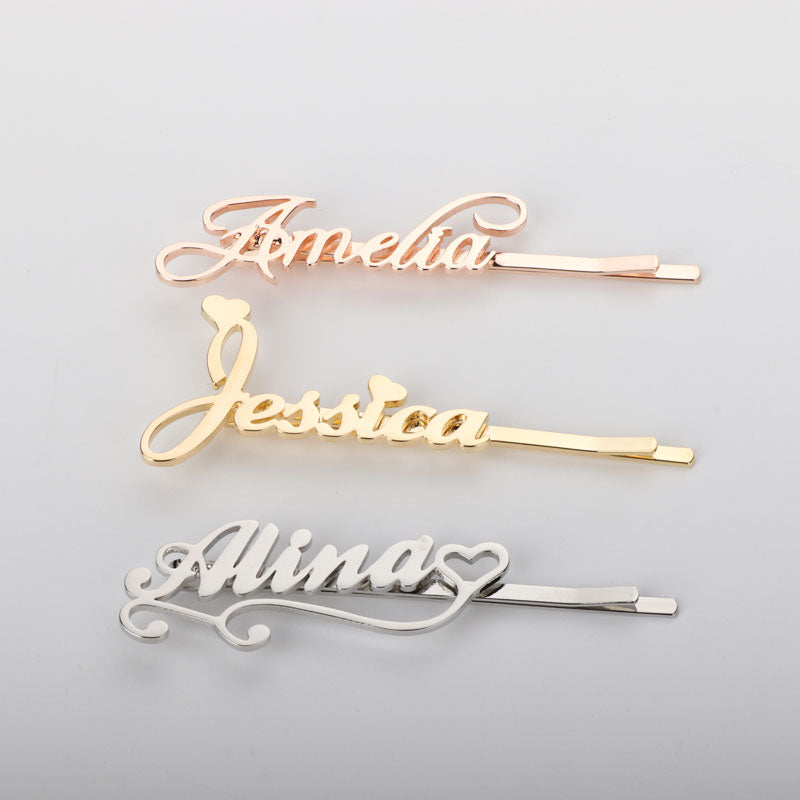 The Nameplate Customized Hairpin clip