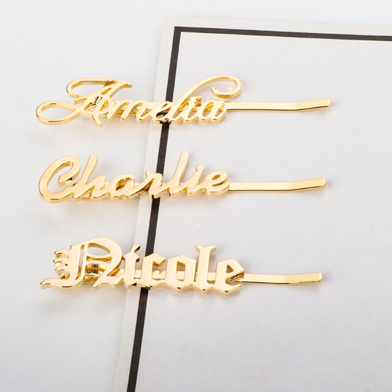 The Nameplate Customized Hairpin clip