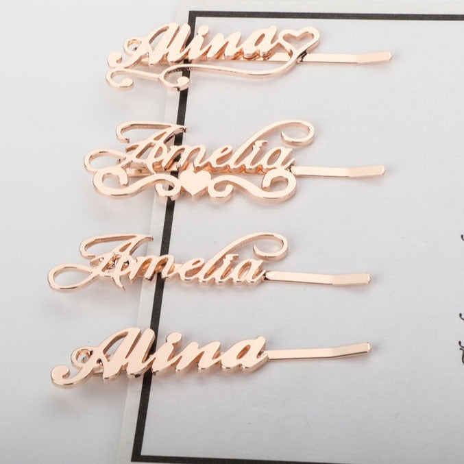 The Nameplate Customized Hairpin clip