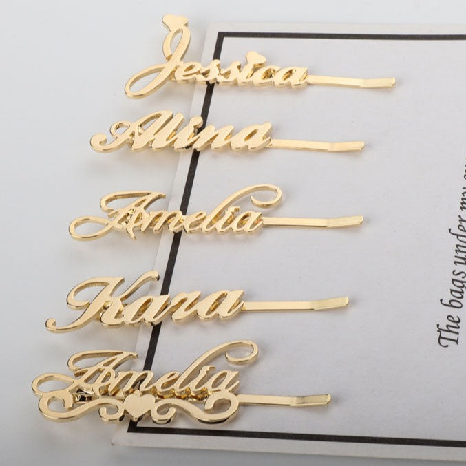 The Nameplate Customized Hairpin clip