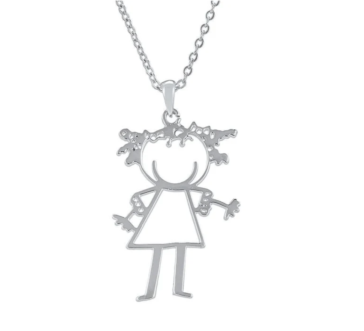 Personalized Kids Drawing Necklace