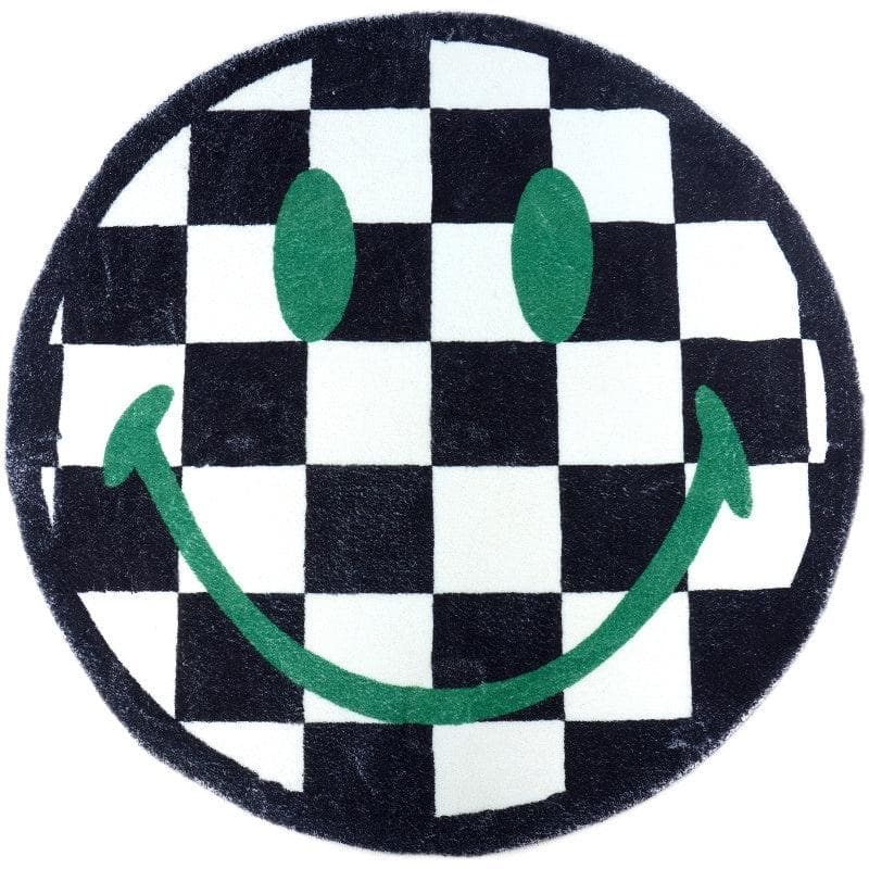 Waffle Smiley Round Rug