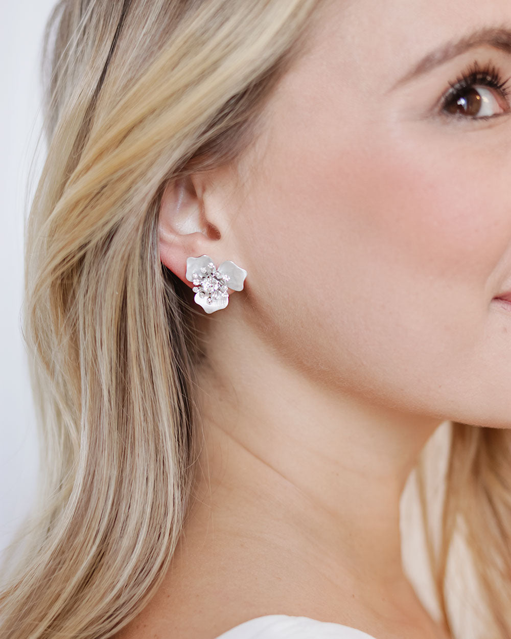 Kacie Floral Bridal Studs