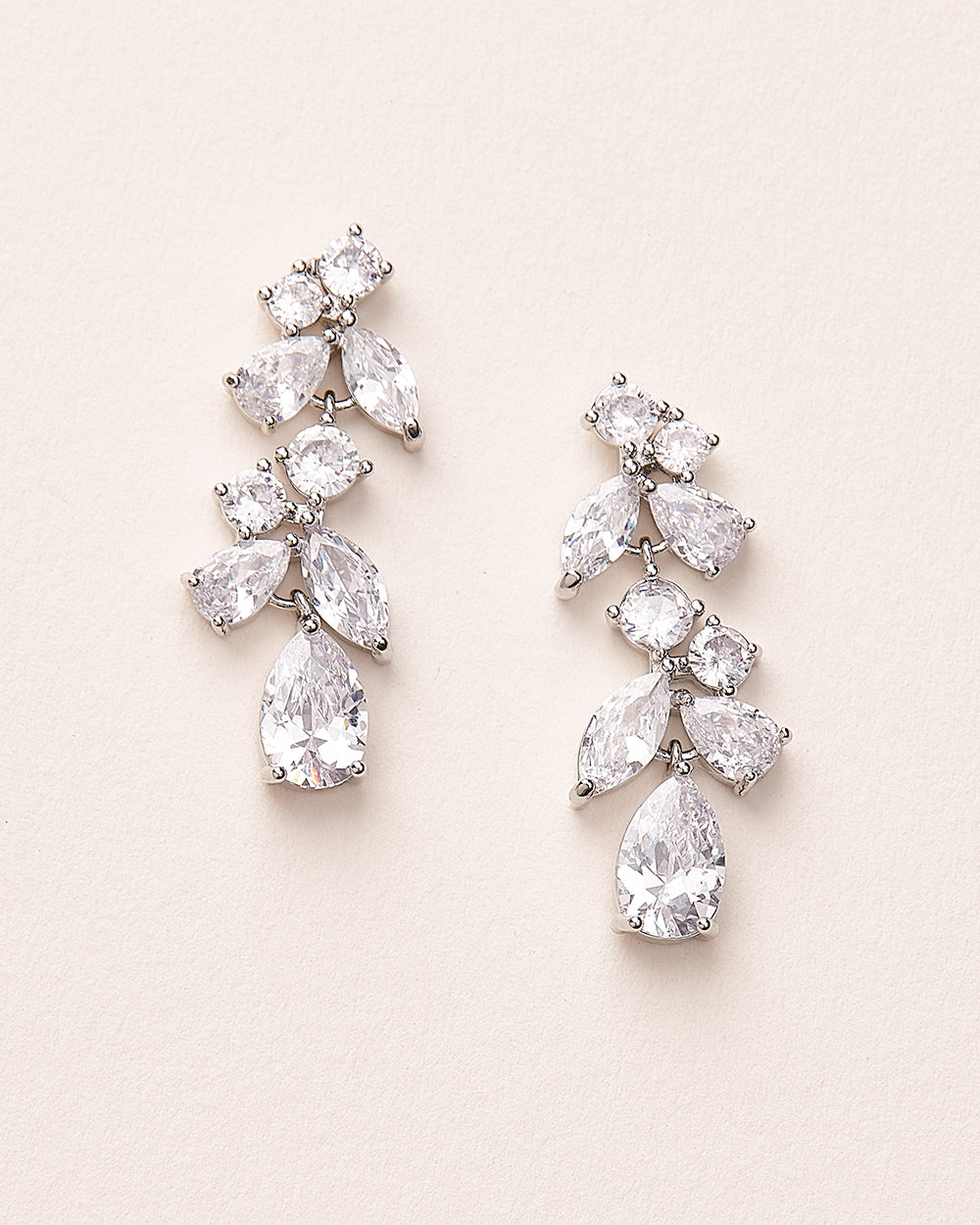 Petite Scattered Vine CZ Earrings