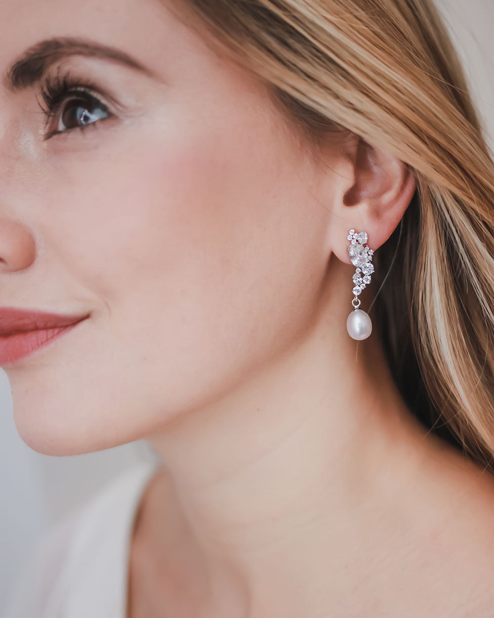 Tate Pearl & CZ Earrings