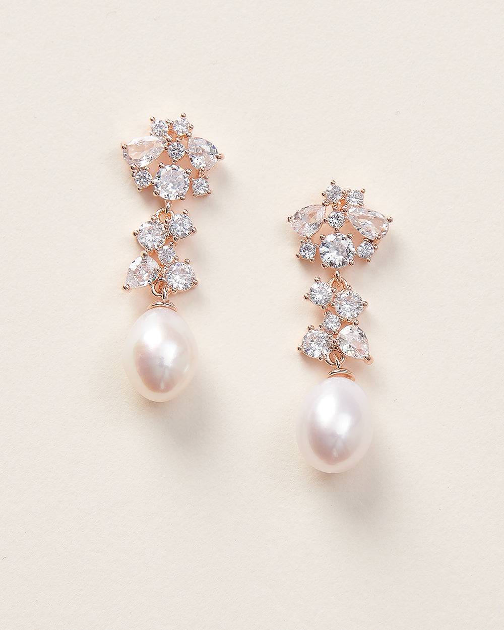 Silvia Pearl & CZ Earrings