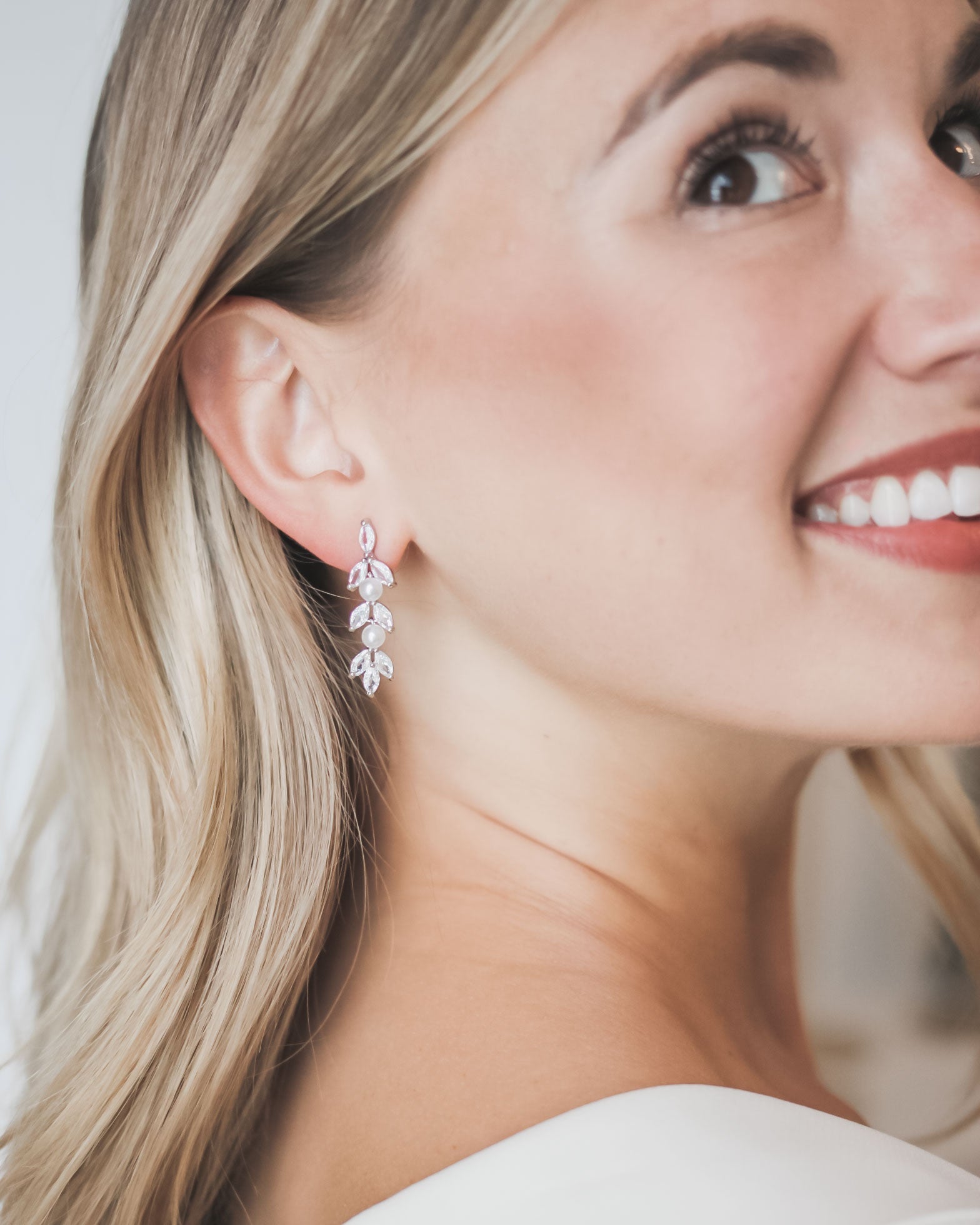 Sydney Pearl CZ Earrings