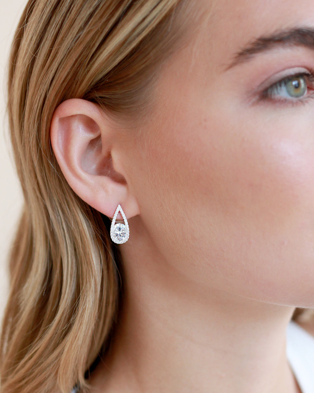 Marlowe CZ Teardrop Studs