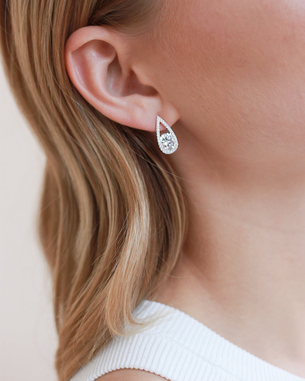 Marlowe CZ Teardrop Studs