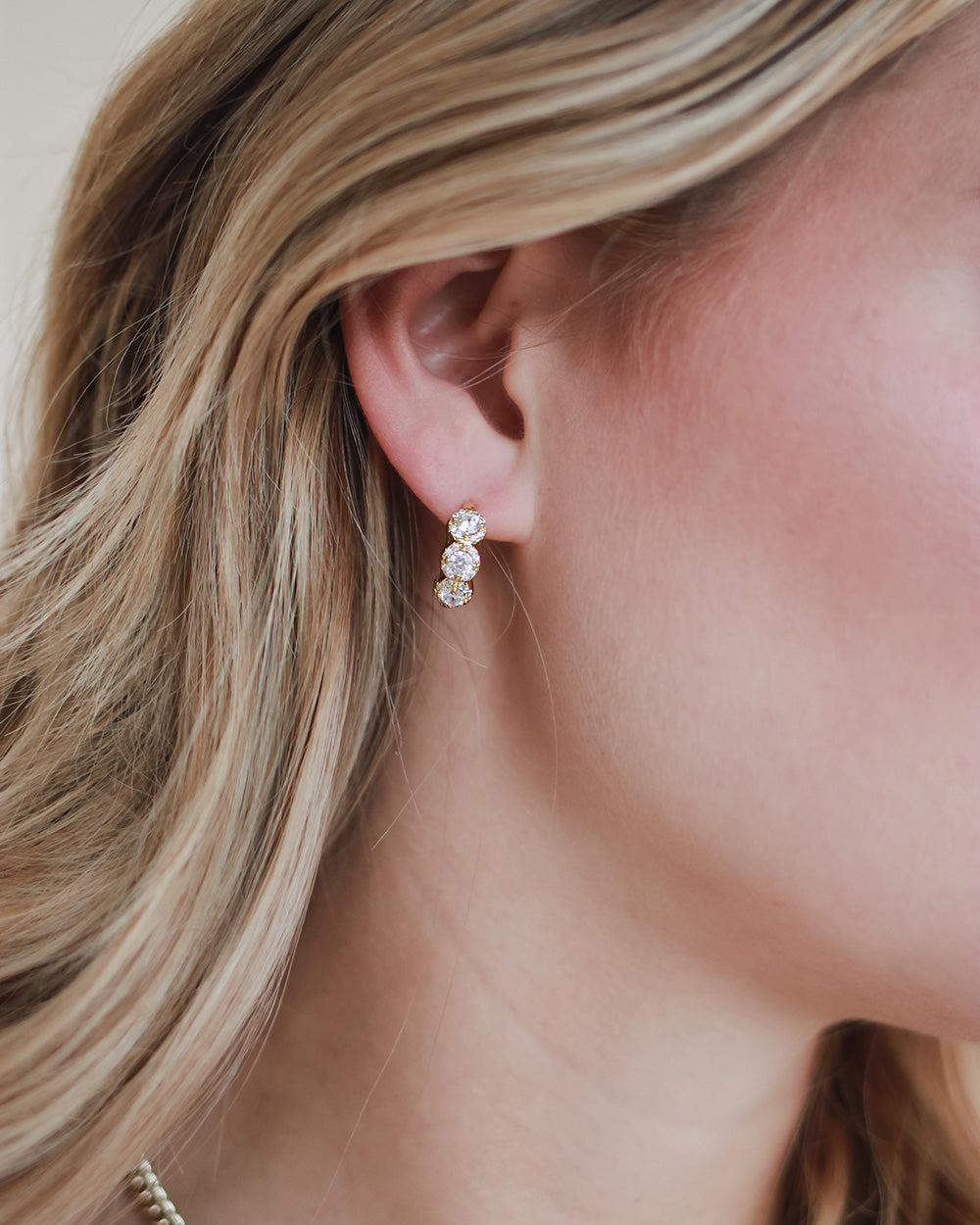 Jenn CZ Hoop Earrings