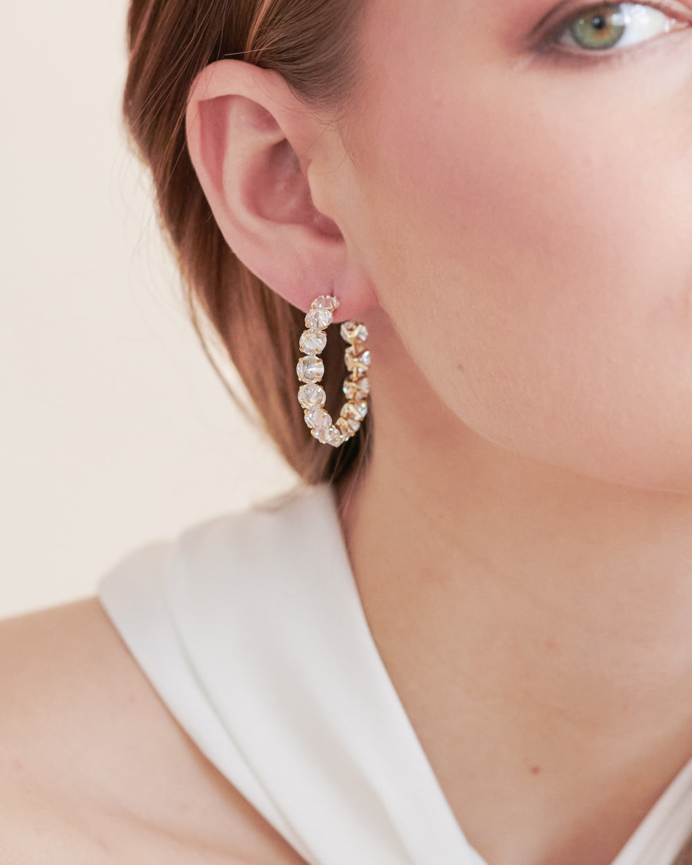 Kora Crystal Hoop Earrings