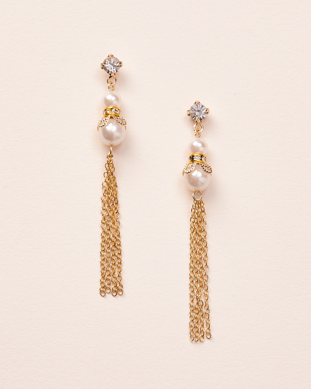 Pearl & Chain Drop Earrings