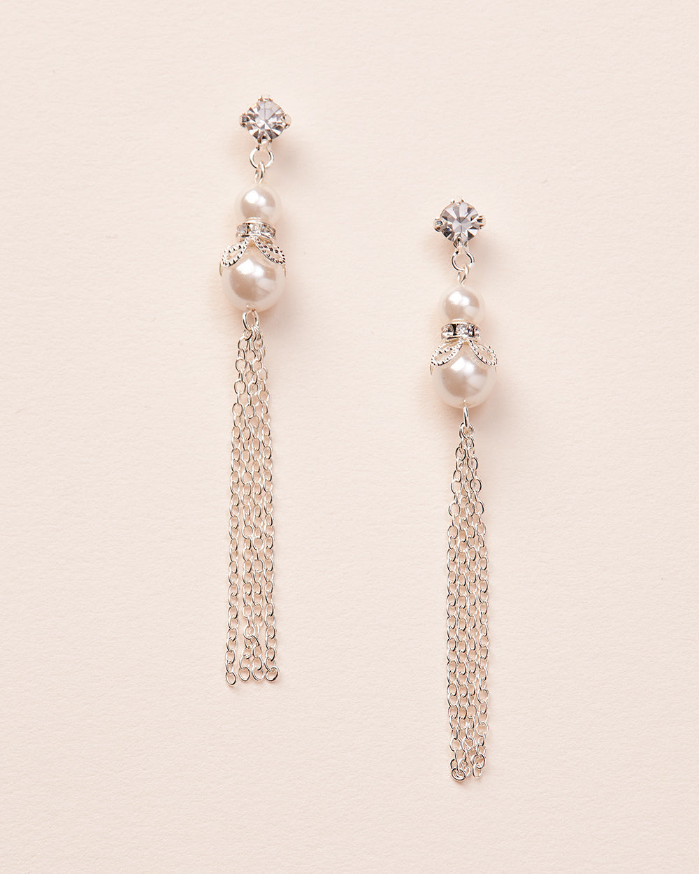 Pearl & Chain Drop Earrings