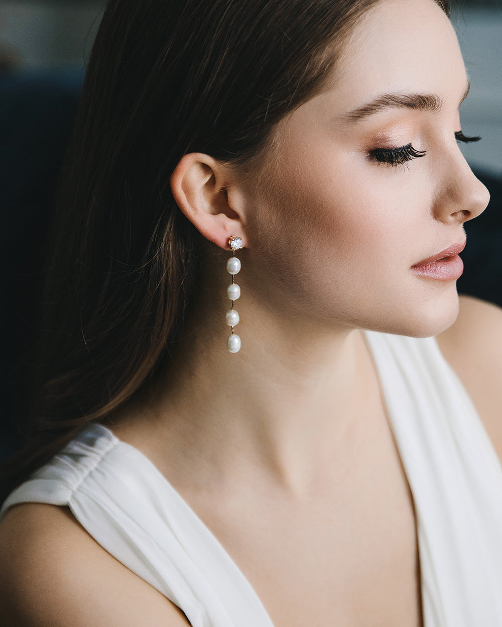 Tess Pearl Dangle Earrings