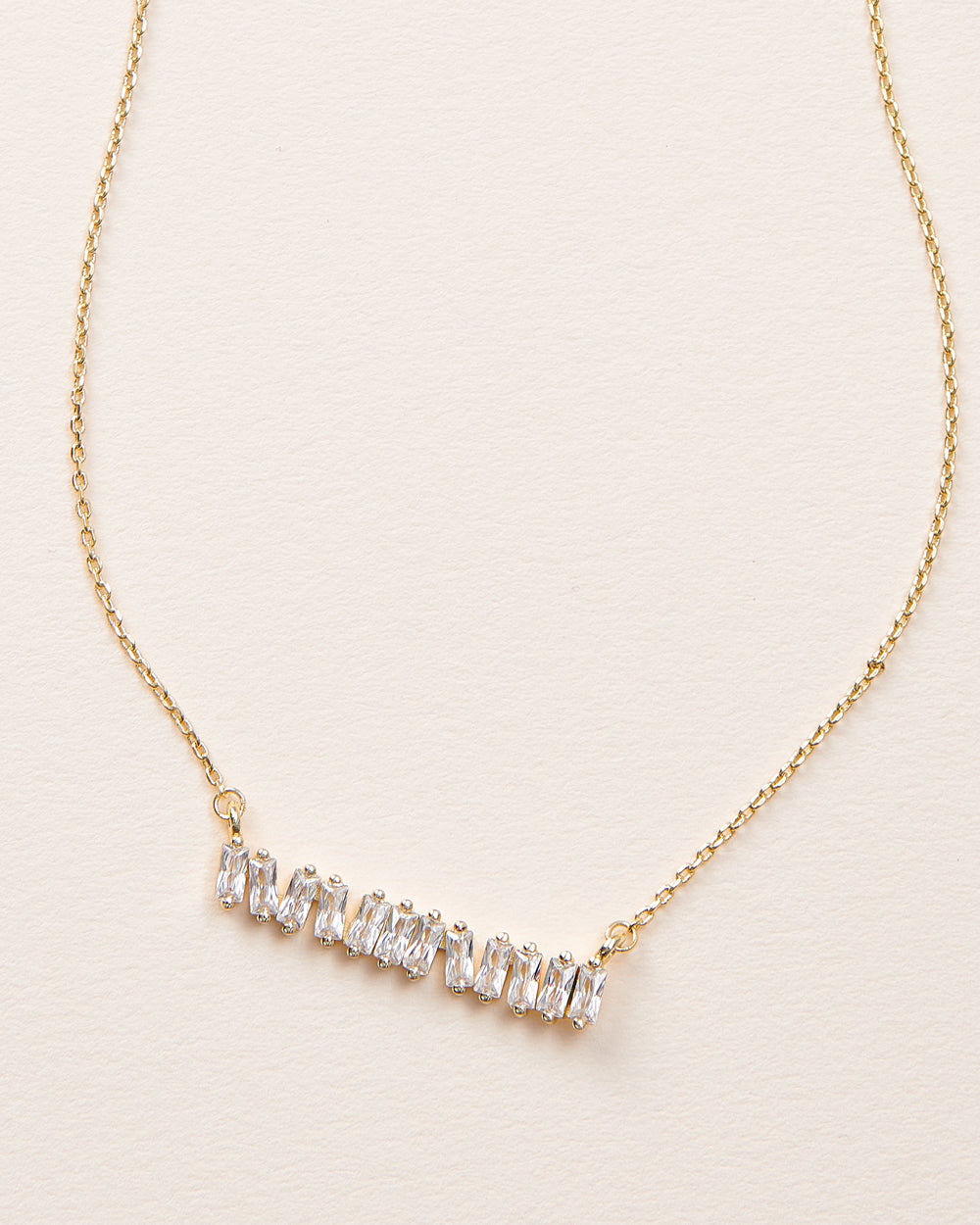 Amira Baguette Bar Necklace