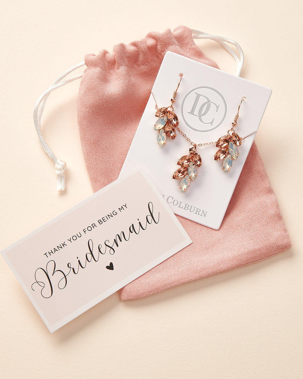 Dani Bridesmaid Jewelry Gift Set - Rose Gold