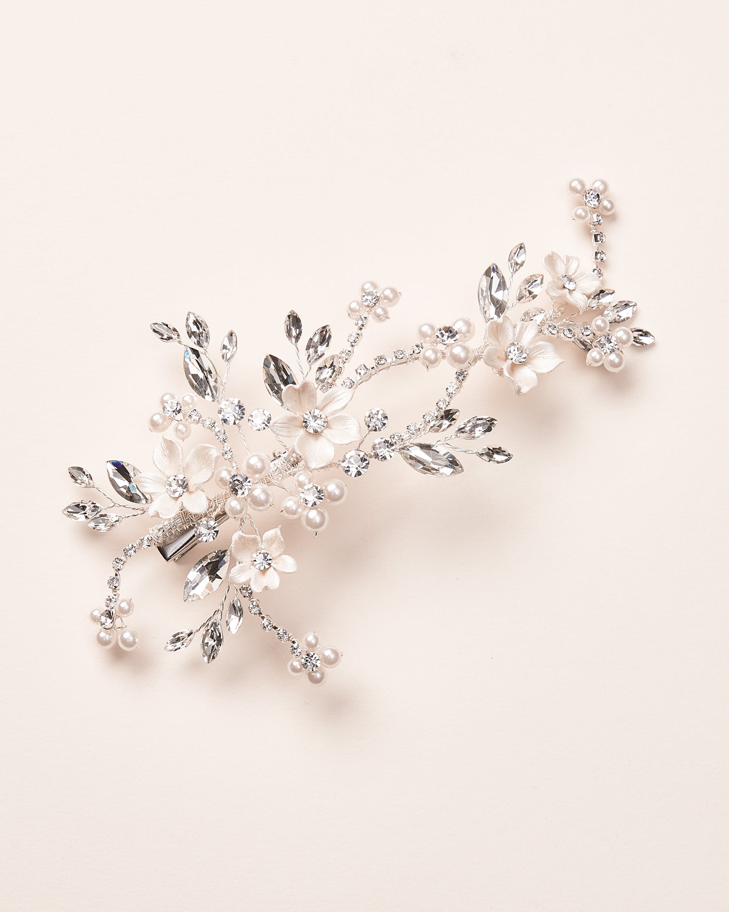 Flora Pearl & Crystal Clip