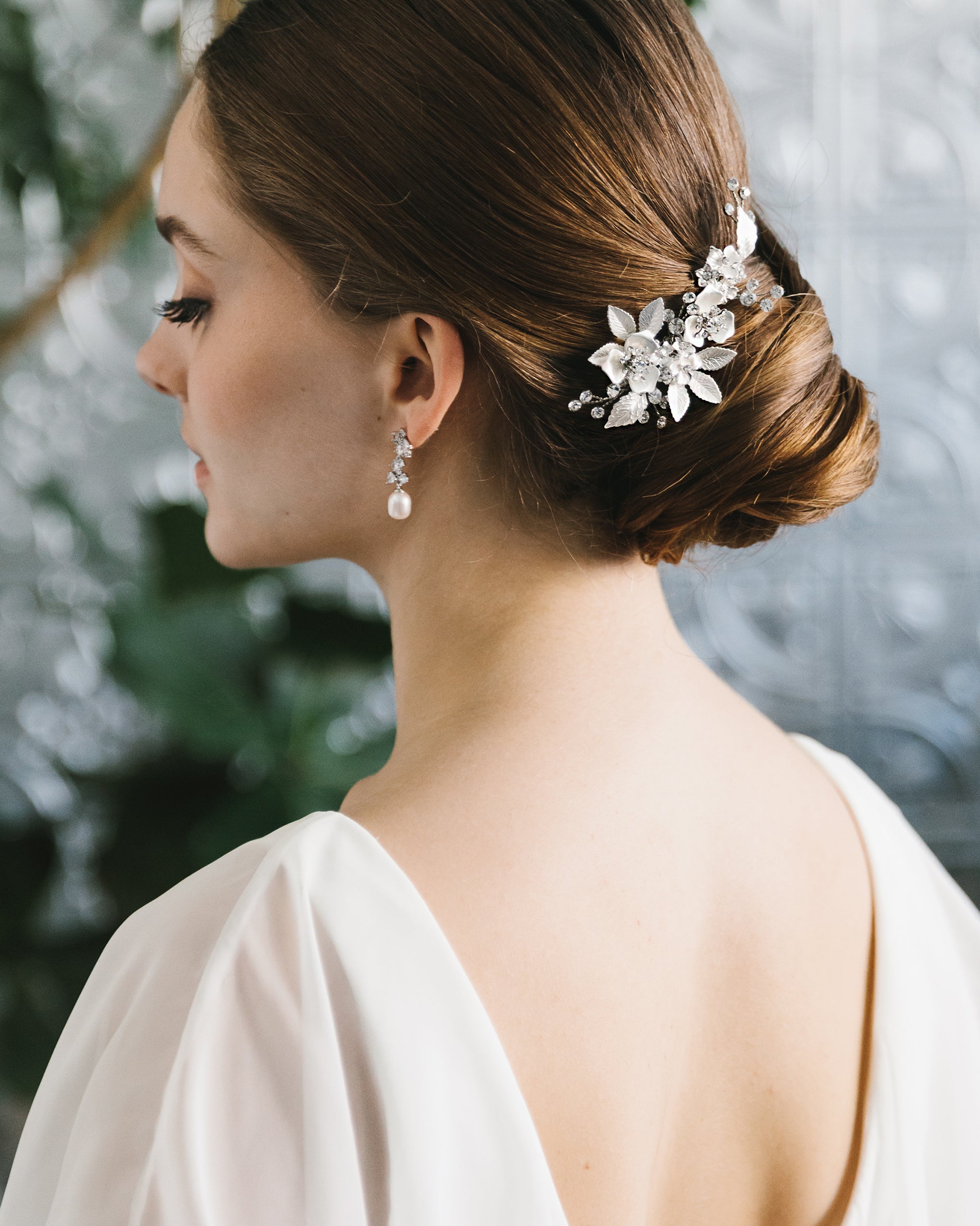 Kacie Floral Bridal Comb