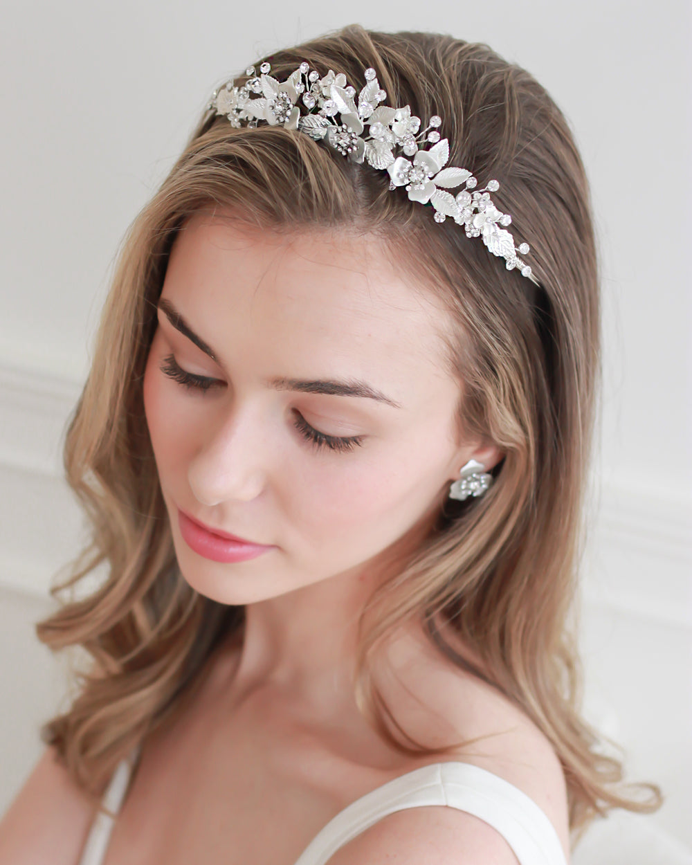 Kacie Floral Wedding Tiara