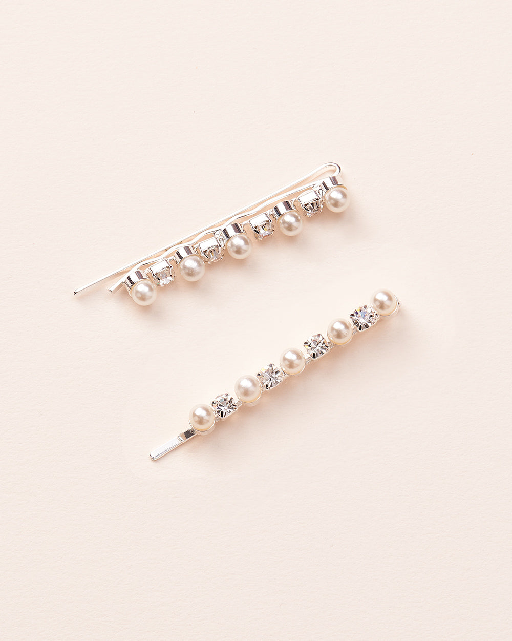 Pearl & Crystal Bobby Pins (Set of 2)